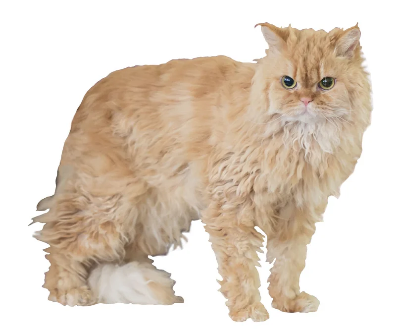 Selkirk Rex Longhair with loosely curled coat