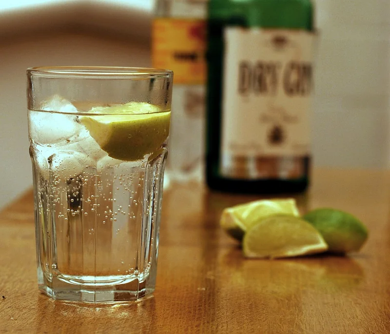 A Gin and Tonic cocktail with lime and tonic water