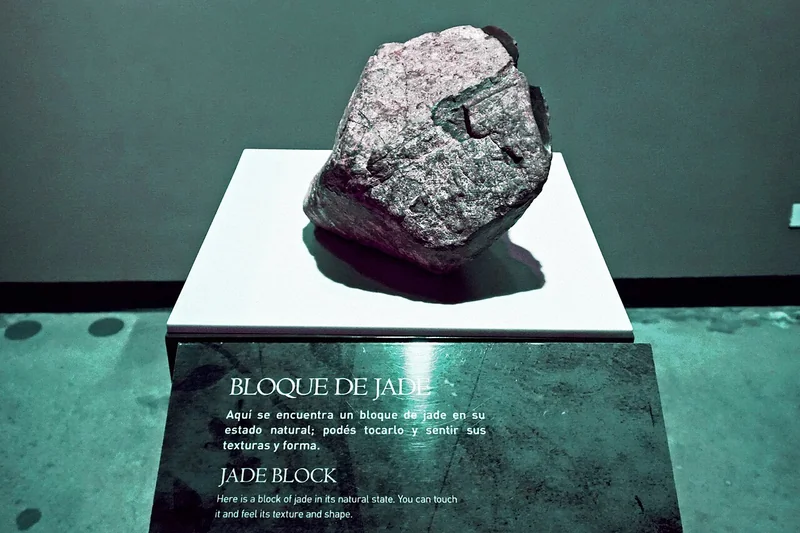 Polished jadeite boulder showing characteristic green colouration