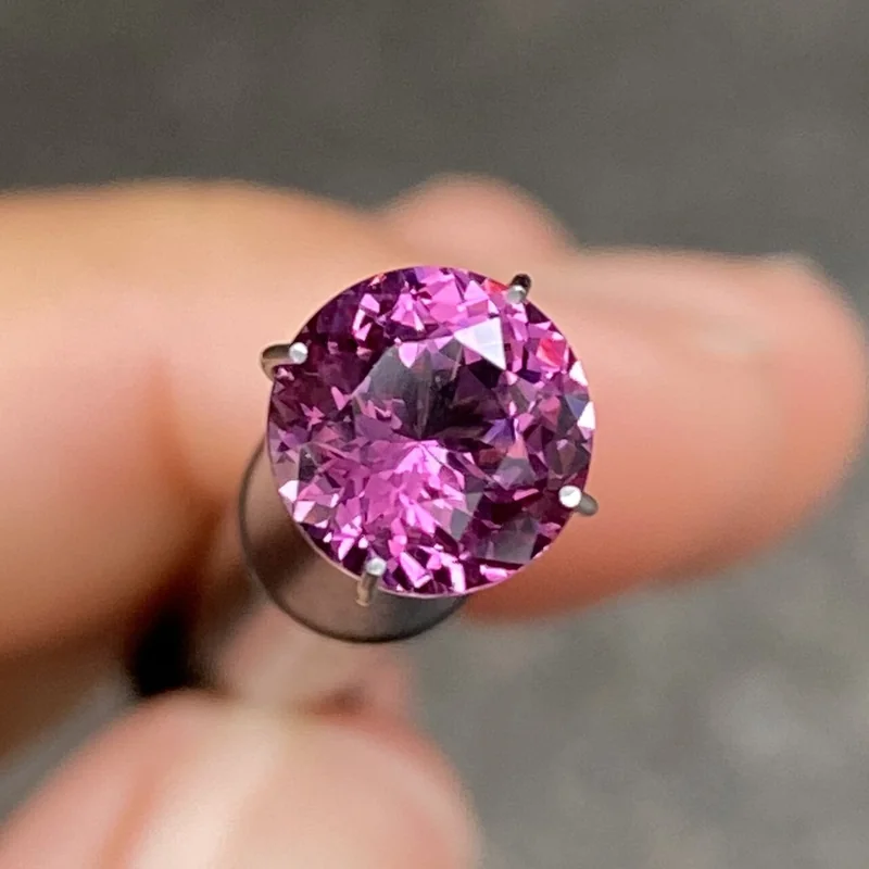 Rhodolite garnet specimen showing characteristic rose-red to purplish colour