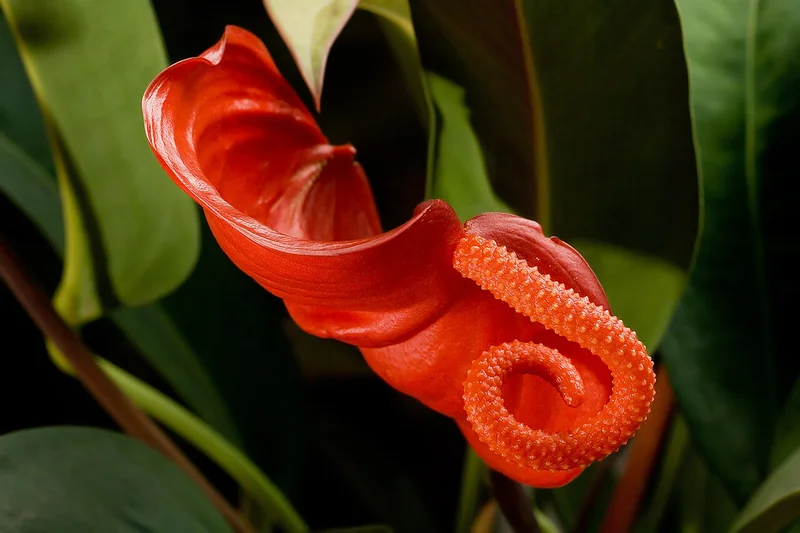Pigtail anthurium (Anthurium scherzerianum)