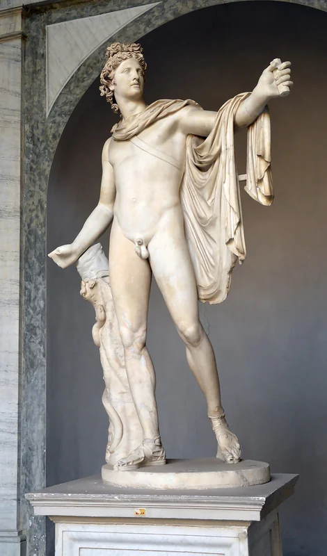 The Apollo Belvedere, Roman marble copy of a 4th-century BCE Greek bronze original, Vatican Museums