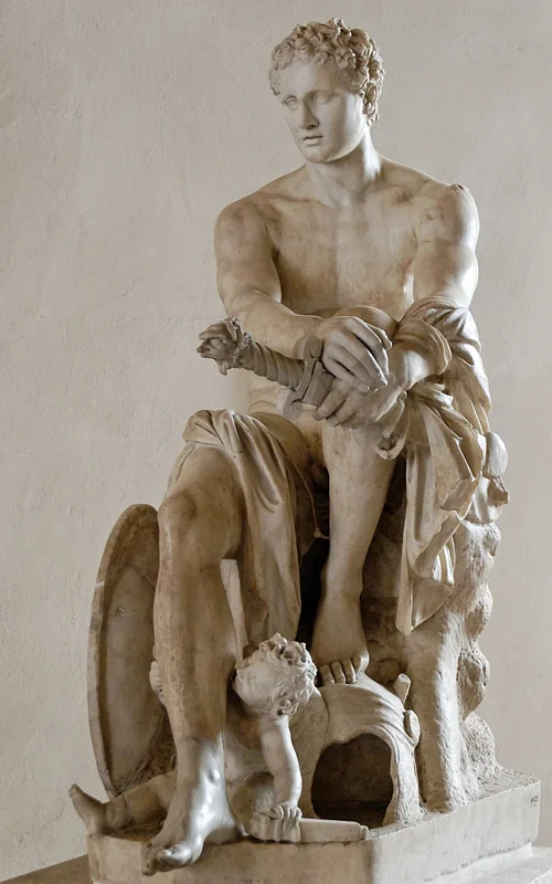 The Ludovisi Ares, Roman marble copy of a 4th-century BCE Greek original, Museo Nazionale Romano, Rome