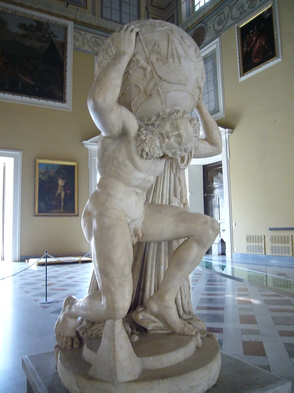 The Farnese Atlas, Roman marble copy of Greek original, 2nd century AD