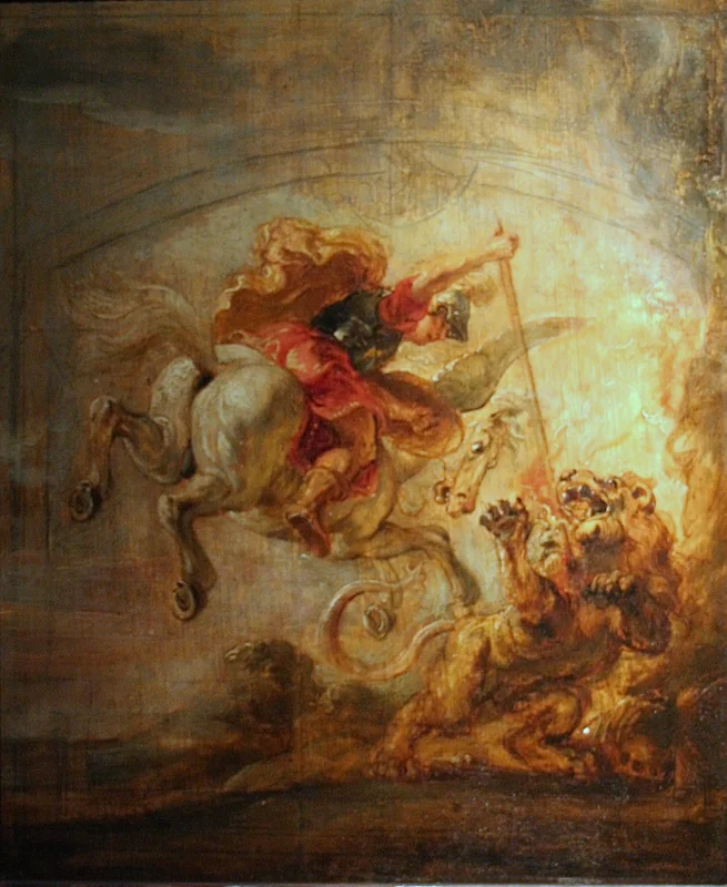 Bellerophon on Pegasus slaying the Chimera by Peter Paul Rubens, c. 1635