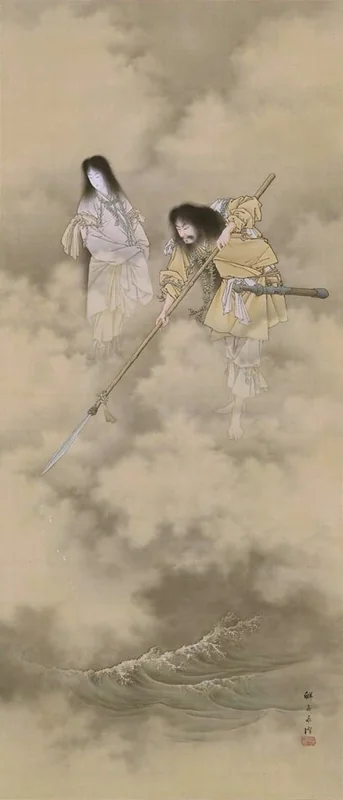 Izanami and Izanagi Creating the Japanese Islands by Kobayashi Eitaku, c. 1885