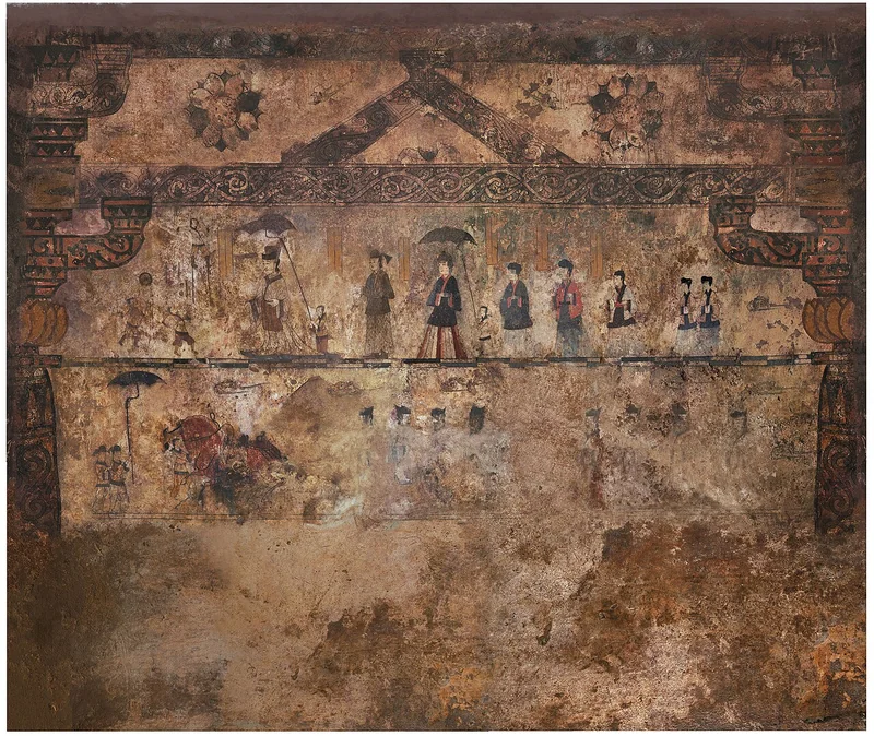 Goguryeo tomb mural from Susahn-ri Tomb, northern wall of the main chamber, 5th century CE
