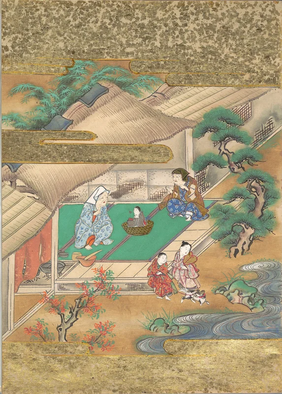 Discovery of Princess Kaguya, from The Tale of the Bamboo Cutter, 17th century