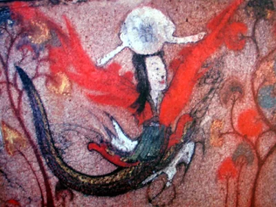 Female deity figure from Goguryeo tomb mural, c. 5th–6th century AD