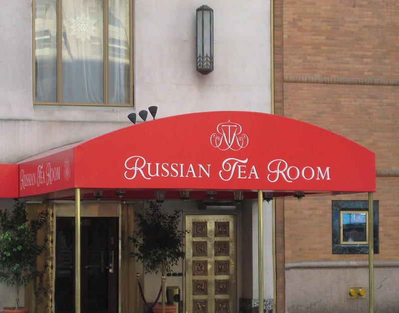 Russian Caravan black tea blend in a glass with amber liquor