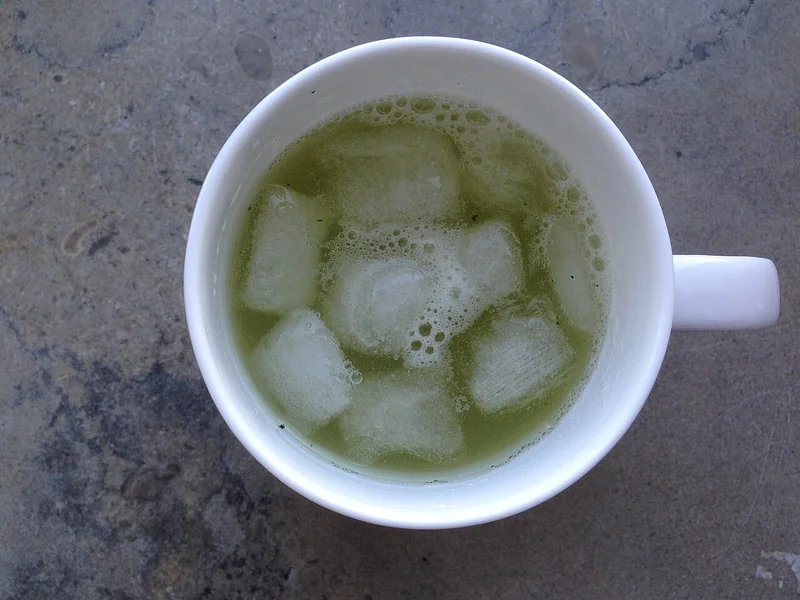 Tencha flat shade-grown Japanese tea leaves before stone-grinding