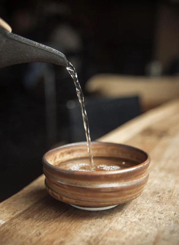 Traditional Japanese Nambu cast-iron tetsubin kettle