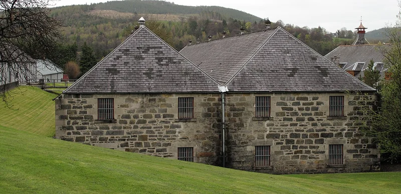Glenfiddich distillery buildings in Dufftown, Speyside