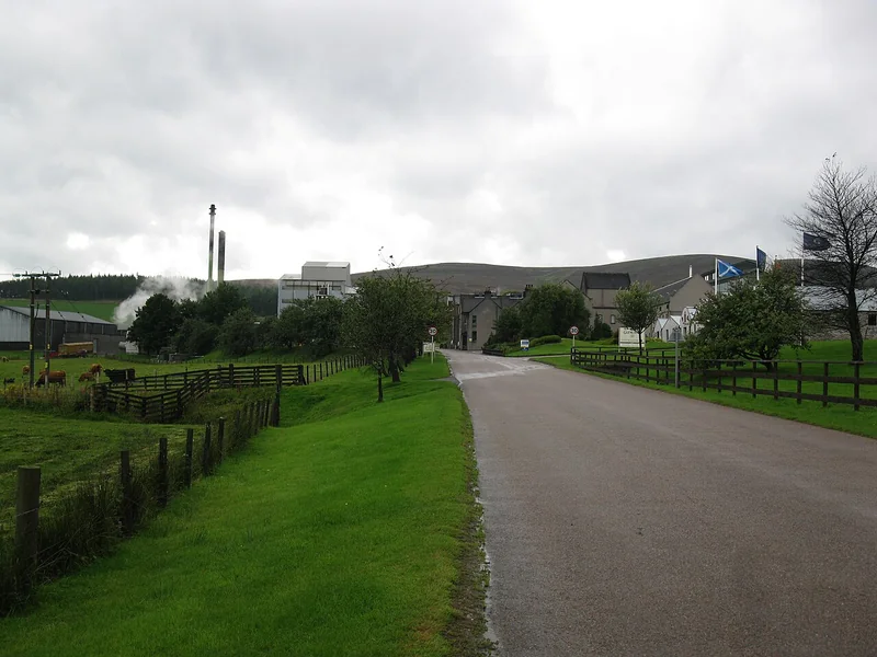 The Glenlivet distillery buildings in Speyside, Scotland