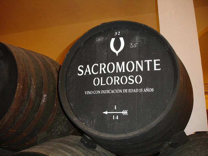 Oak sherry butts maturing in a Jerez bodega