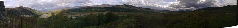 The River Spey valley in Speyside, northeast Scotland