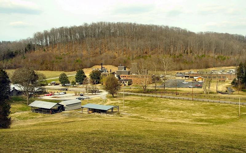 Charcoal mellowing vats for Tennessee whiskey (the Lincoln County Process)